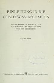 Tapa de Einleitung in die Geisteswissenschaften
