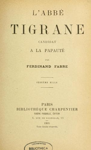 Tapa de L'abbé Tigrane