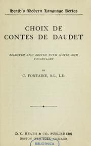 Tapa de Choix de contes de Daudet