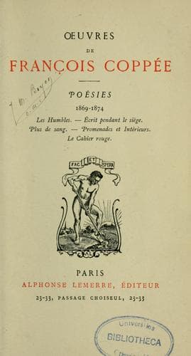 Tapa de Poésies [1864-1905]