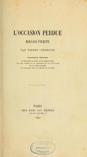 Tapa de L'occasion perdue recouverte