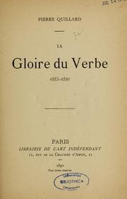 Tapa de La Gloire du verbe, 1885-1890