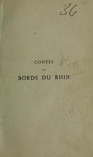 Tapa de Contes des bords du Rhin