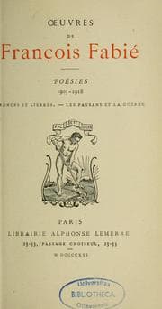 Tapa de Poésies, 1905-1918