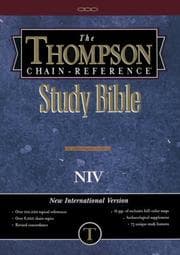 Tapa de Bib New International Version Thompson Chain Marroon Hard Indexed Bible