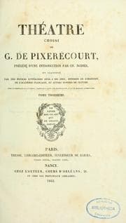 Tapa de Théâtre choisi de G. de Pixerécourt