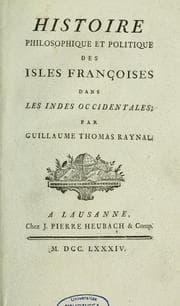Tapa de Histoire philosophique et politique des isles franc̜oises dans les Indes Occidentales