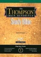 Tapa de Thompson Chain-Reference Bible King James Version/Large Print/Plain/Black Bonded Cover