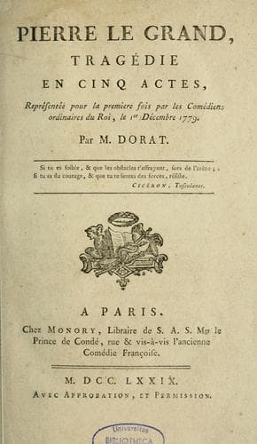 Tapa de Pierre le Grand
