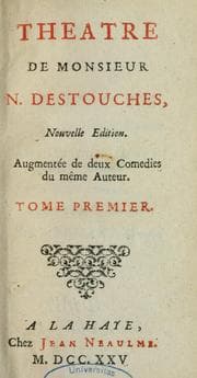 Tapa de Théâtre de monsieur N. Destouches