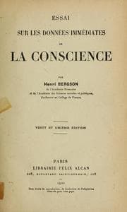 Tapa de Essai sur les données immédiates de la conscience