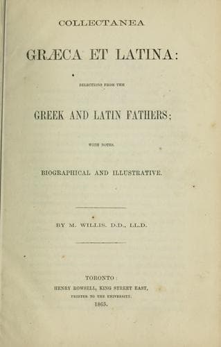 Tapa de Collectanea Graeca et Latina
