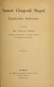 Tapa de Sancti Gregorii Magni Epistolae selectae curante