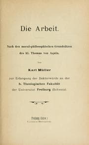 Tapa de Die Arbeit, nach den moral-philosophischen Grundsätzen des hl. Thomas von Aquin