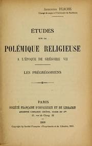 Tapa de Études sur la polémique religieuse à l'époque de Grégoire VII