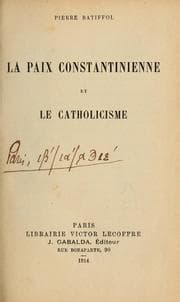 Tapa de La paix constantinienne et le catholicisme