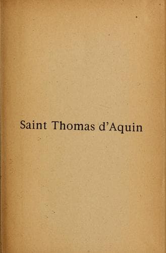 Tapa de Saint Thomas d'Aquin