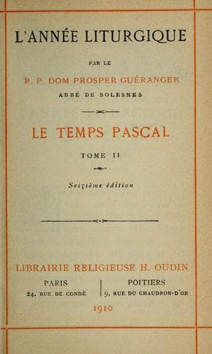 Tapa de L'Année liturgique