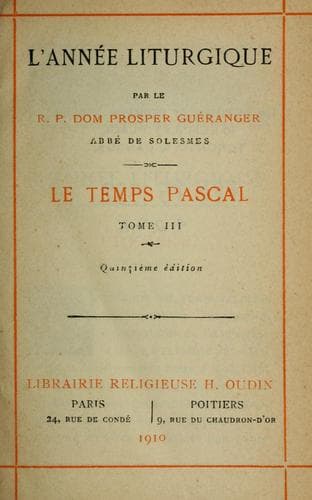Tapa de L'Année liturgique