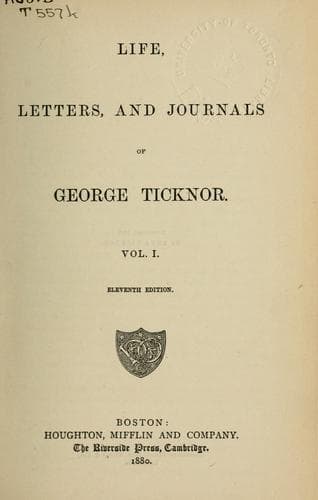 Tapa de Life, letters, and journals