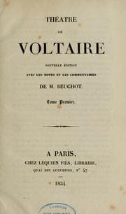 Tapa de Théâtre de Voltaire