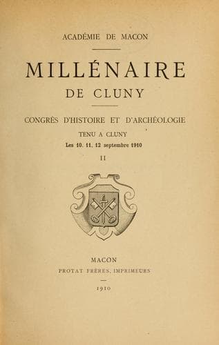 Tapa de Millénaire de Cluny