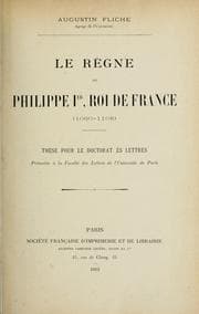 Tapa de Le règne de Philippe 1er, roi de France (1060-1108)