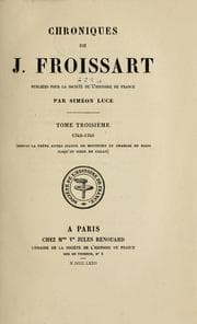 Tapa de Chroniques de J. Froissart, publiées pour la Société par Siméon Luce