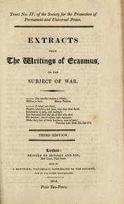 Tapa de Extracts from the writings of Erasmus, on the subject of war