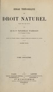 Tapa de Essai théorique de droit naturel, basé sur les faits