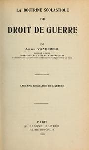 Tapa de La doctrine scolastique du droit de guerre