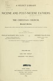 Tapa de A Select library of Nicene and post-Nicene fathers of the Christian church .