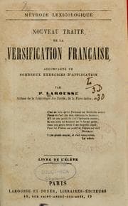 Tapa de Nouveau traité de la versification française accompagné de nombreux exercices d'application