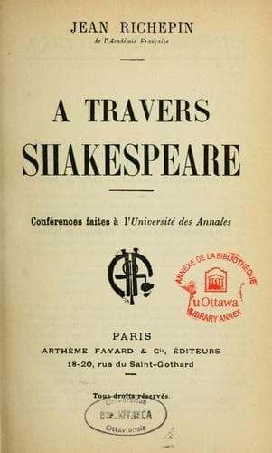 Tapa de A travers Shakespeare