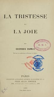 Tapa de La tristesse et la joie