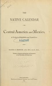 Tapa de The native calendar of Central America and Mexico