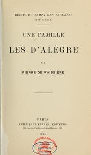 Tapa de Une Famille