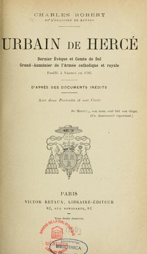 Tapa de Urbain de Hercé