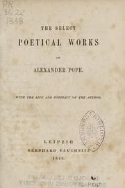Tapa de The select poetical works of Alexander Pope