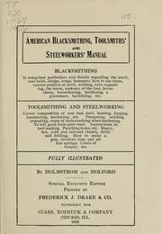 Tapa de American Blacksmithing, Toolsmiths' and Steelworkers' Manual