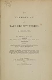 Tapa de The Eleusinian and Bacchic mysteries