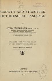 Tapa de Growth and structure of the English language