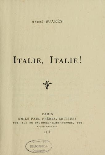Tapa de Italie, Italie!