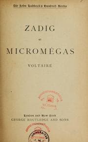 Tapa de Zadig et Micromégas