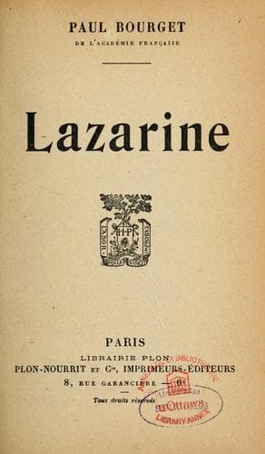 Tapa de Lazarine