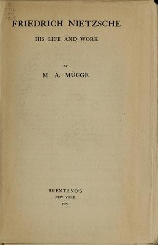 Tapa de Friedrich Nietzsche