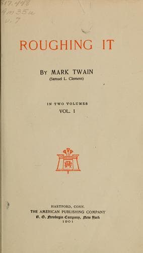 Tapa de Roughing It in two volumes. 1/2