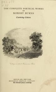 Tapa de The complete poetical works of Robert Burns