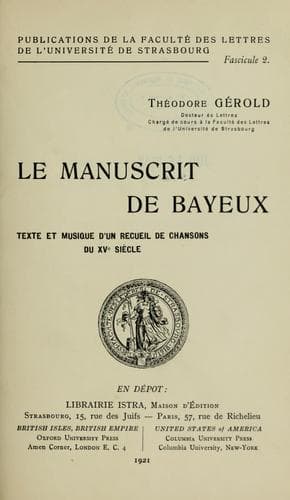 Tapa de Le manuscrit de Bayeux