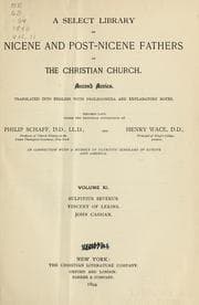 Tapa de A Select library of Nicene and post-Nicene fathers of the Christian church .